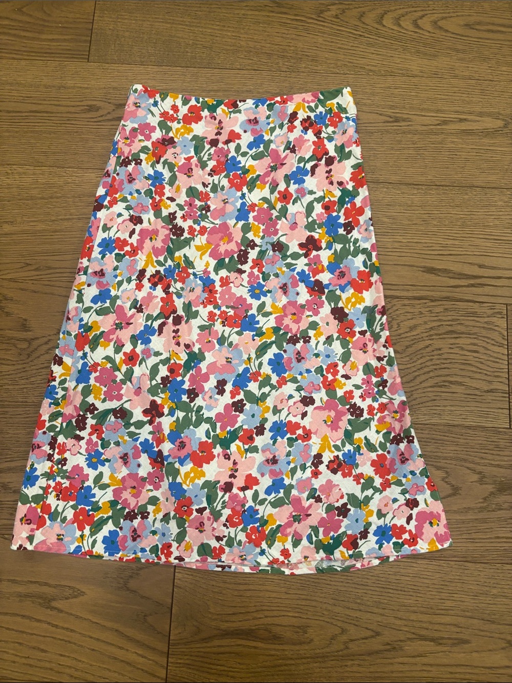 J Crew pull on Floral A-Line Midi Skirt in Multicolor - Women's size small